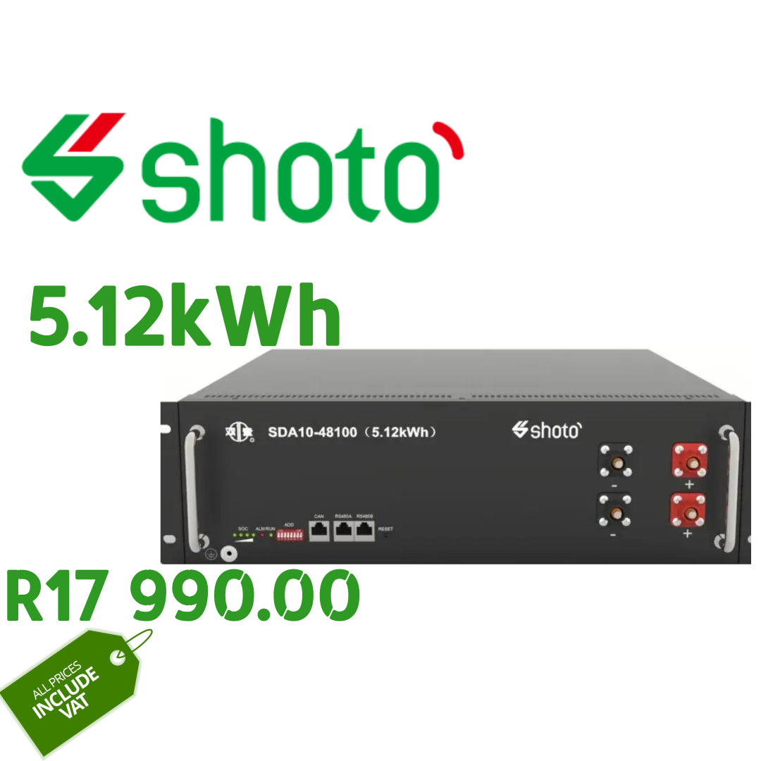 Shoto 5.12kW Lithium Ion Battery (5.12-100ah)