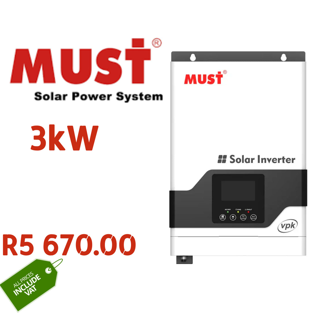 Must 3KW 24V/60A Pure Sine Wave Hybrid Inverter